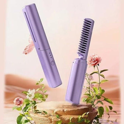 Rechargeable Hot Comb Hair Straightener – Sleek Hair, Anytime. Anywhere.