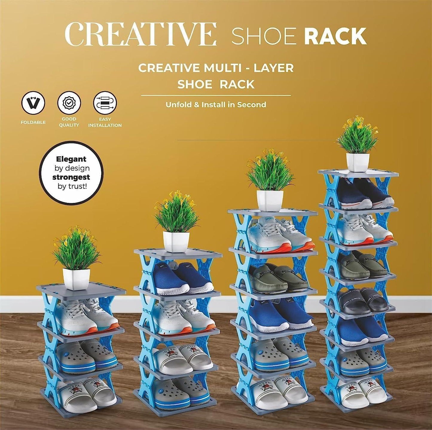 Smart Foldable 6-Layer Shoe Rack – Organize Without Compromise