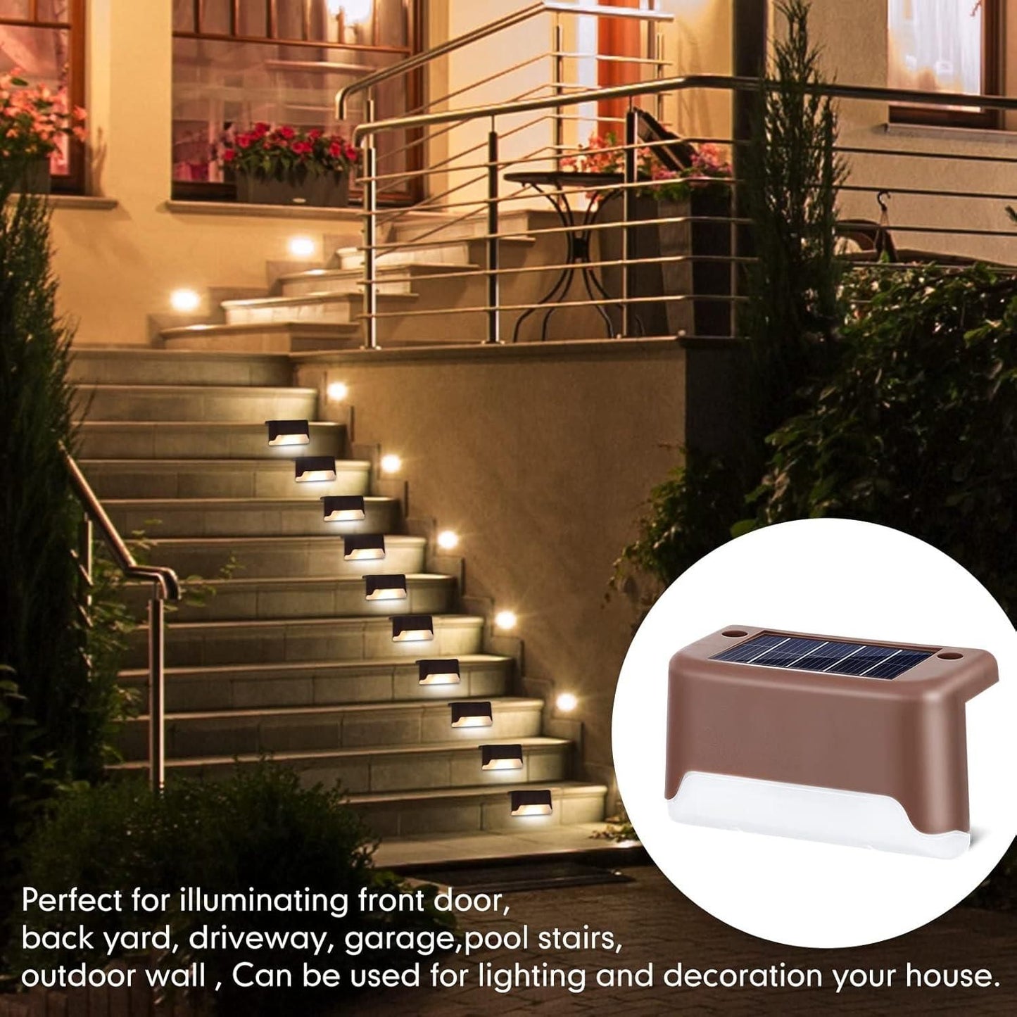 Waterproof Solar Deck Lights (Outdoor) – Light Up Your Outdoors. No Wires, No Bills